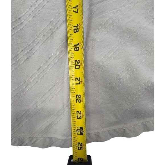 VTG Field Gear Skirt Embroidered Sequin Flowers Textured Cotton Khaki 16 READ - Picture 10 of 12